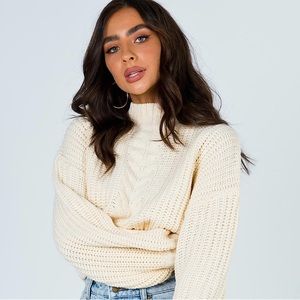 Princess Polly off white Nikita Mock Sweater, M/L